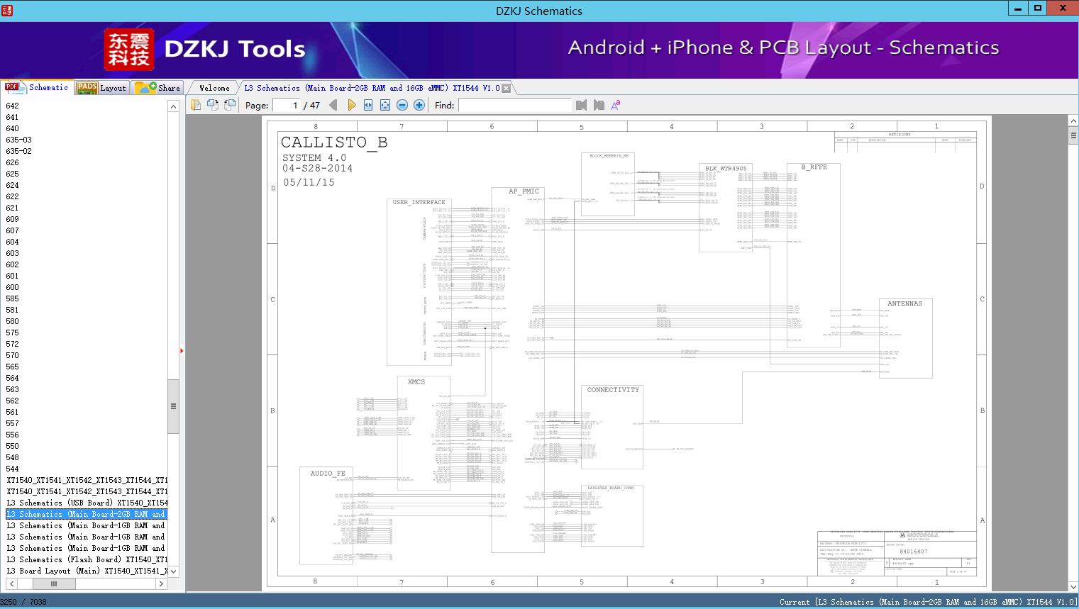 L3 Schematics (Main Board-2GB RAM and 16GB eMMC) XT1544 V1.0